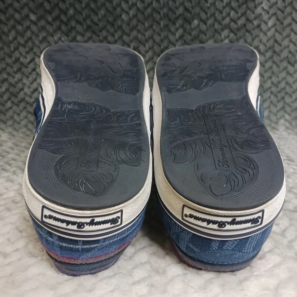 Tommy Bahama x Pendleton Men's Slip-On Boat Shoes Blue Plaid Size 10.5D